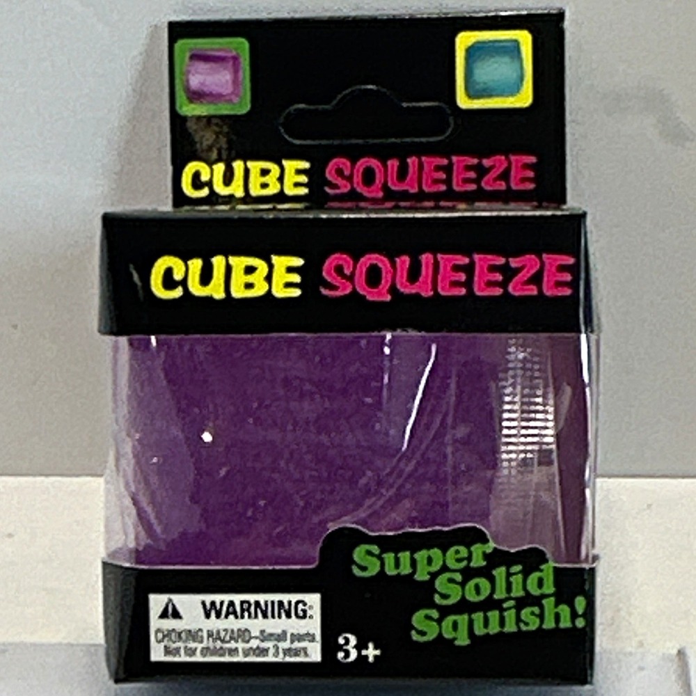 Cube Squeeze Super Solid Squishy Squeeze Toy, Purple, Ages 3-5 Years